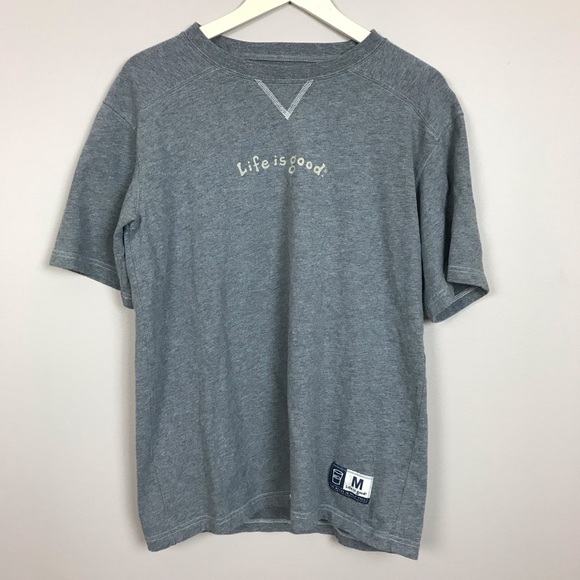 Life Is Good Other - LIFE IS GOOD basic gray short sleeve tee